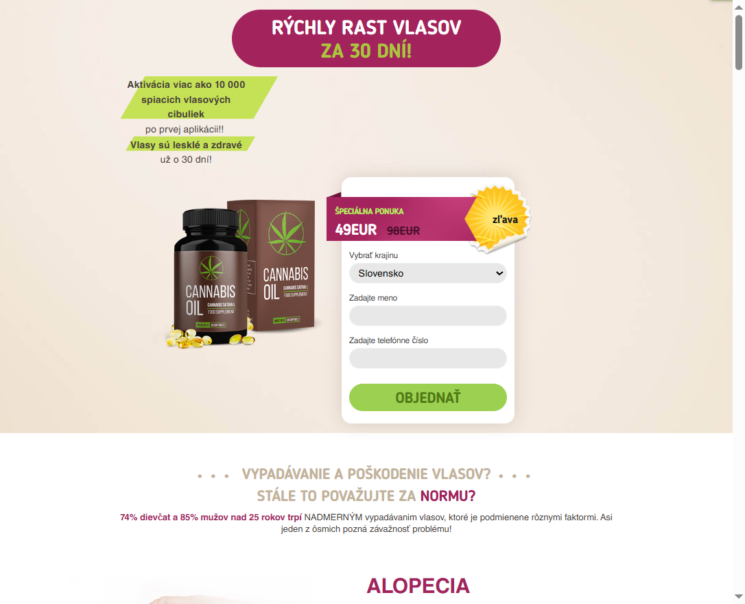 Obrazok konopného oleja