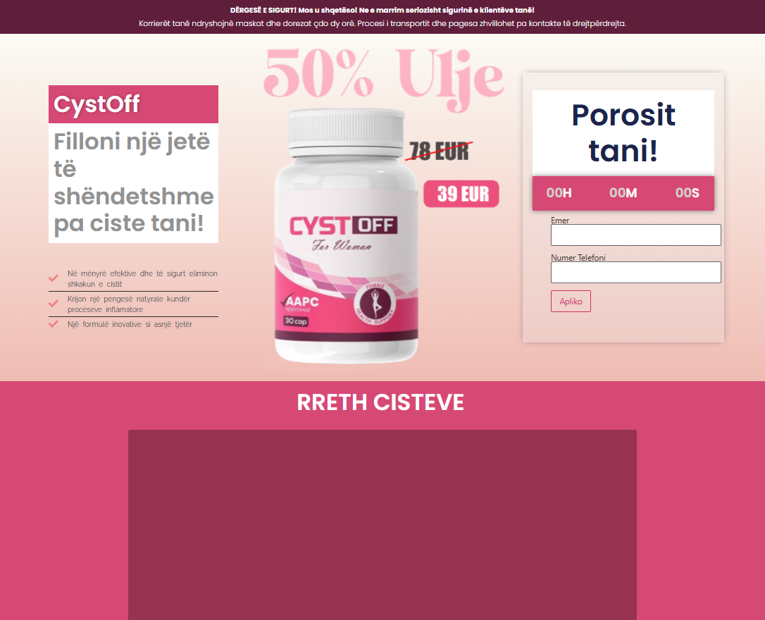 Originalni Cystoff ambalaža