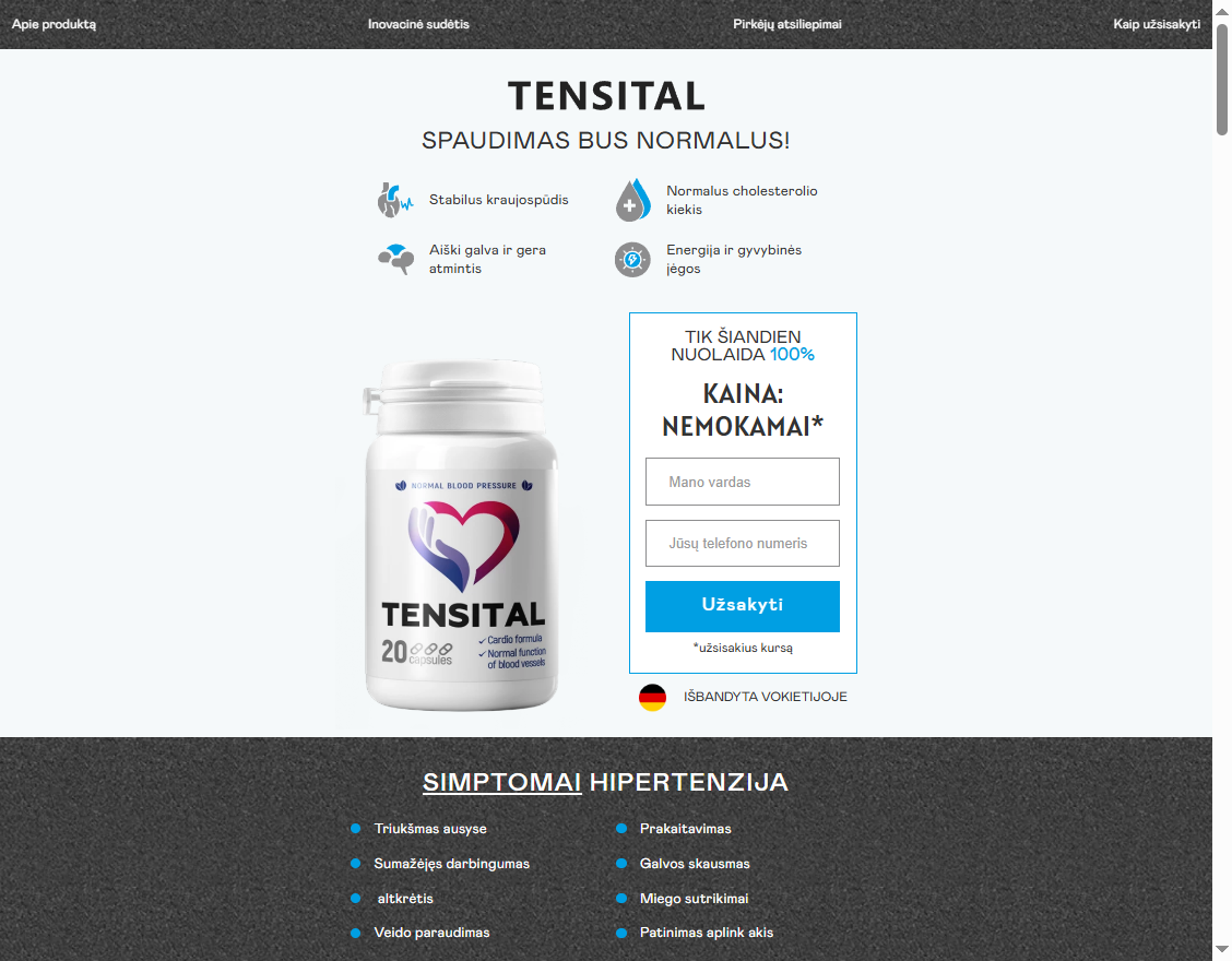 TENSITAL produkto vaizdas