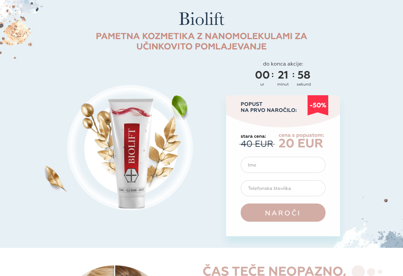 Biolift izdelek za nego kože