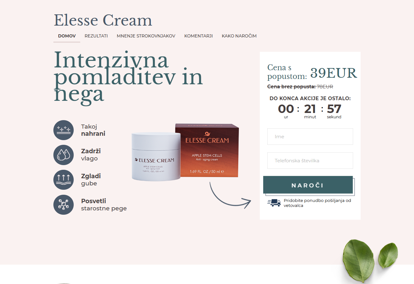 Elesse Cream izdelek