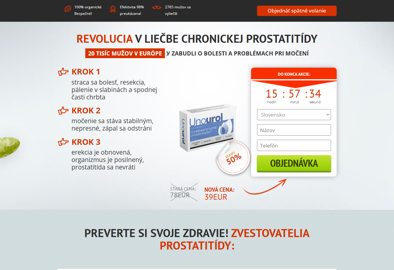 Unourol produkt obal