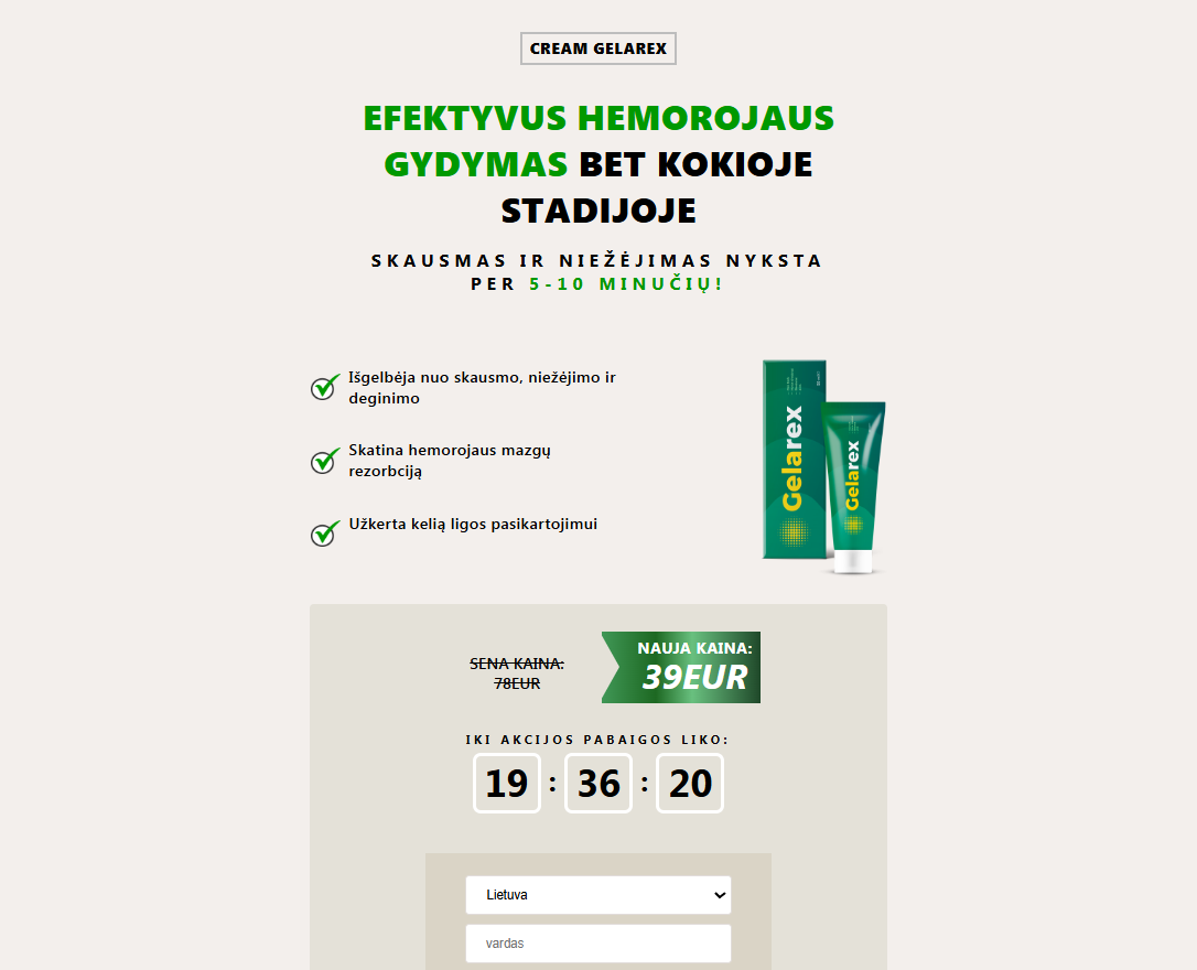 Gelarex produkto vaizdas