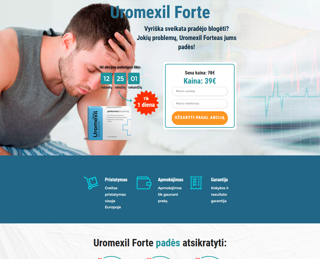 Uromexil Forte pakuotė