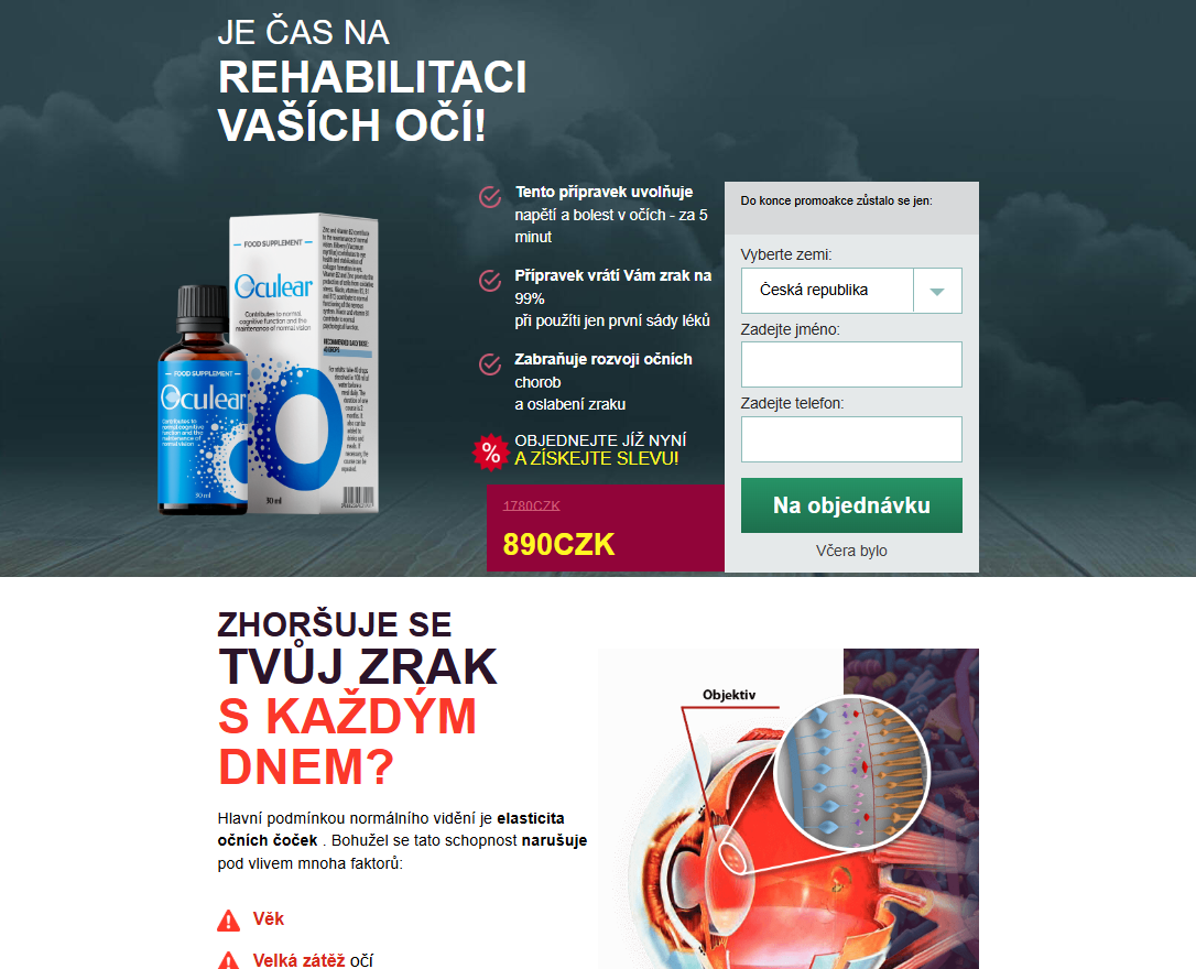 Oculear produkt pro zdraví očí