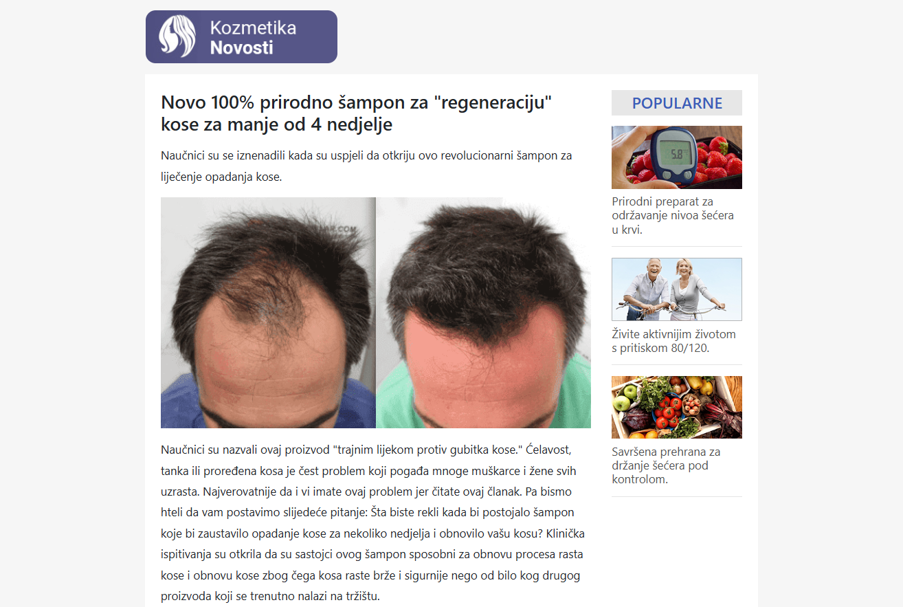 Kossalin proizvod u Crnoj Gori