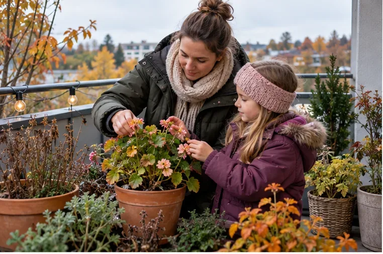 Balkongplanter før første frost: en enkel sjekkliste for familien